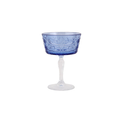 Vietri Barocco Cobalt Coupe Champagne Glass