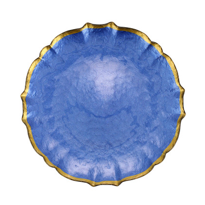 Viva By Vietri Baroque Glass Cobalt Dinner Plate - Set of 4