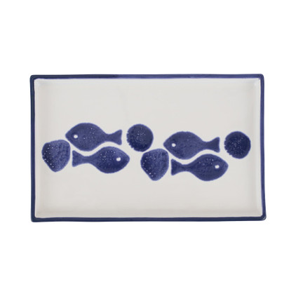 Viva By Vietri Santorini Fish Rectangular Tray