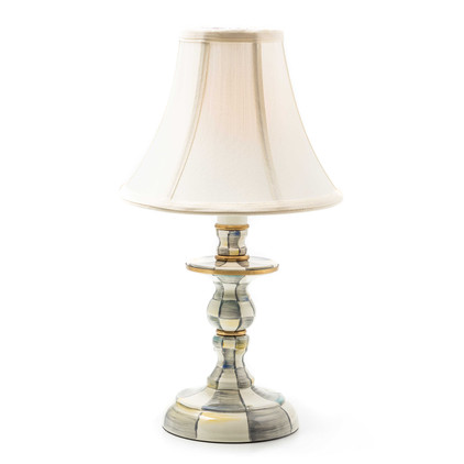 MacKenzie Childs Sterling Check Candlestick Lamp