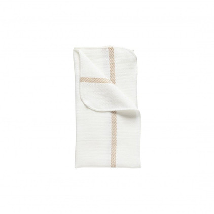 Casafina Carolina Napkin White - Caramel 50% Linen  - Set of 2