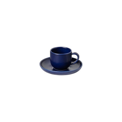 Casafina Pacifica Coffee Cup & Saucer - Blueberry - Set of 6