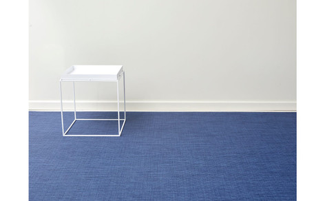 Chilewich Bay Weave Floor Mat 26X72 - Blue Jean 26 inch x 72 inch