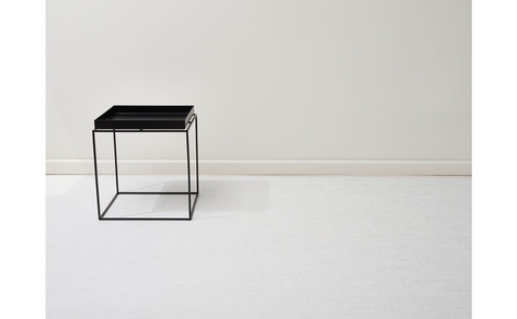 Chilewich Mini Basketweave Floor Mat 46X72 - White 46 inch x 72 inch