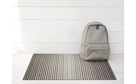 Chilewich Domino Stripe Shag Utility 24X36 - Oak 24 inch x 36 inch