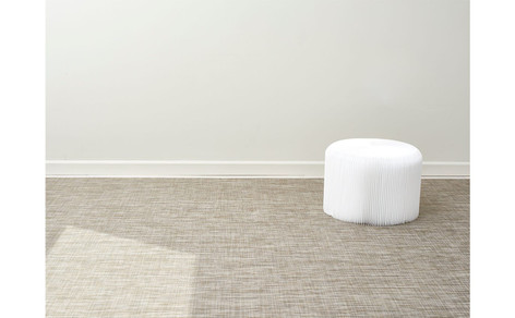 Chilewich Mini Basketweave Floor Mat 96X120 - Sandstone 96 inch x 120 inch