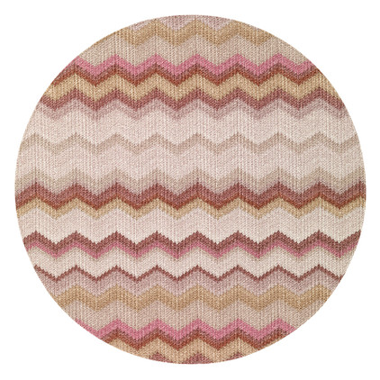 Bodrum Bargello Mauve 15 inch Round Mat (Set of 4)