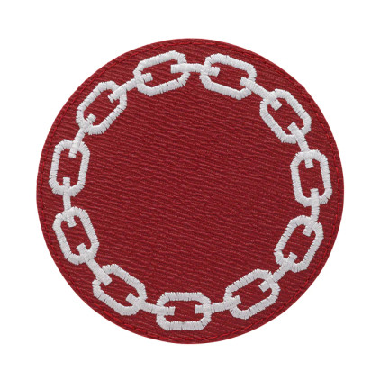 Bodrum Chains Red White Coasters (Set of 4)