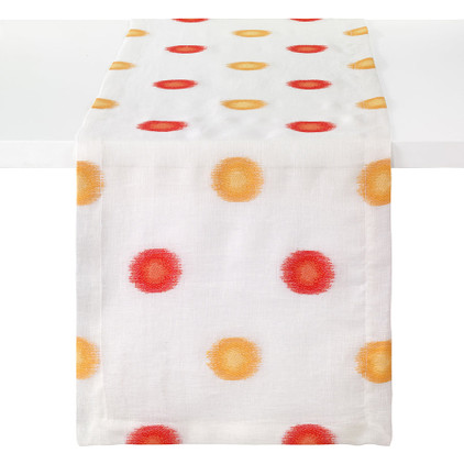 Bodrum Confetti Red Marigold 90 inch Table Runner