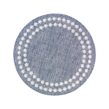 Bodrum Pearls Bluebell White Coaster (Set of 4)