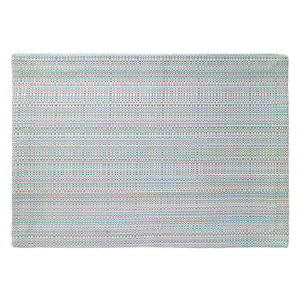 Bodrum Grid Turquoise Outdoor Mat (Set of 4)