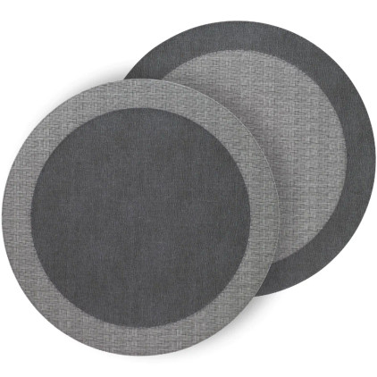 Bodrum Halo Charcoal Gray Mats (Set of 4)