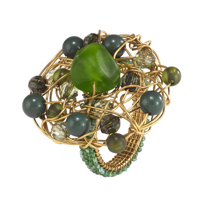 Bodrum Amulet Green Napkin Ring (Set of 4)