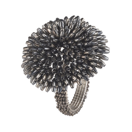 Bodrum Pompom Silver Napkin Ring (Set of 4)