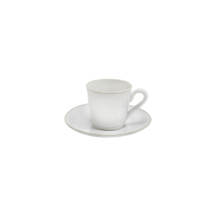 Costa Nova Coffee Cup & Saucer - Cream Trim (Beja) - Set of 6