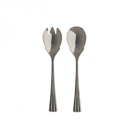 Costa Nova Salad Serving 2Pc - Anthracite Oxyd Flatware (Vime)