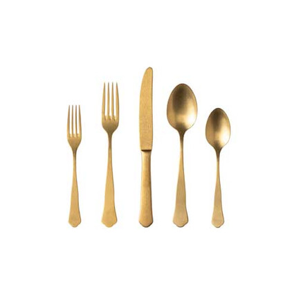 Costa Nova Flatware 5Pc Set - Gold (Prado)