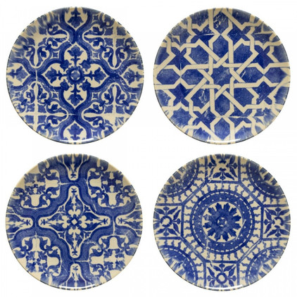 Costa Nova Salad/Dessert Set of 4 Plates - Algarve(Elements)