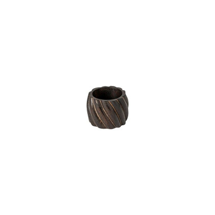 Costa Nova Napkin Rings Set of 4 Round - Dark Wood (Napkin Ring Collection)
