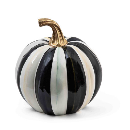 MacKenzie Childs Courtly Stripe Glossy Pumpkin - Small