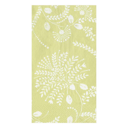 Caspari Trailing Floral Pale Green - Guest Towel (12)