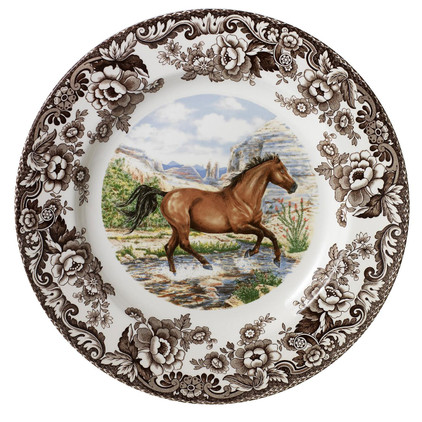 Spode Woodland Horses Dinnerware Dinner Plate (American Quarter)