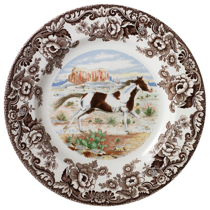 Spode Woodland Horses Dinnerware Dinner Plate (Paint)