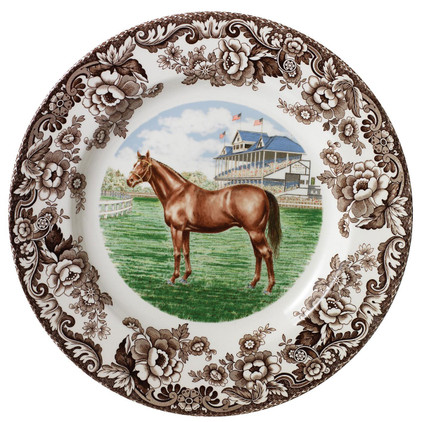 Spode Woodland Horses Dinnerware Dinner Plate (Thoroughbred)