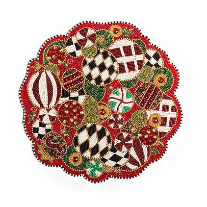 MacKenzie Childs Jolly Ornaments Placemat