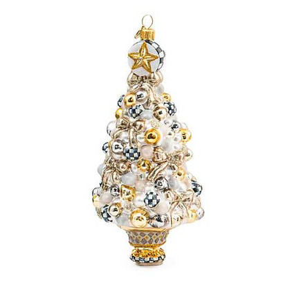 MacKenzie Childs Glass Ornament - Glam Up Tree