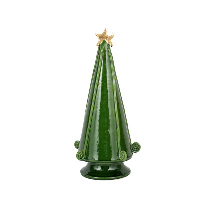 Vietri Foresta Green Medium Tree with Swirl