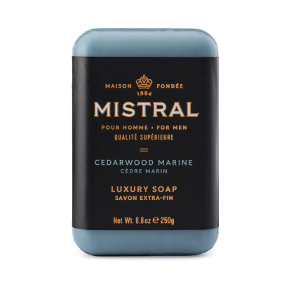 Mistral Men's Bar Soap Cedarwood Marine 8.8 oz