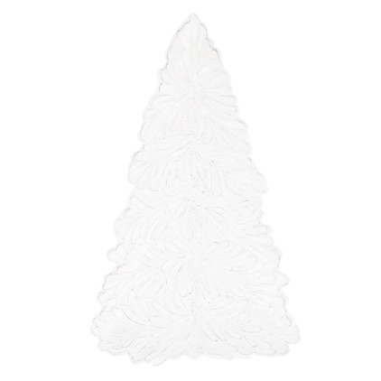 Vietri Lastra Holiday White Figural Tree Small Platter