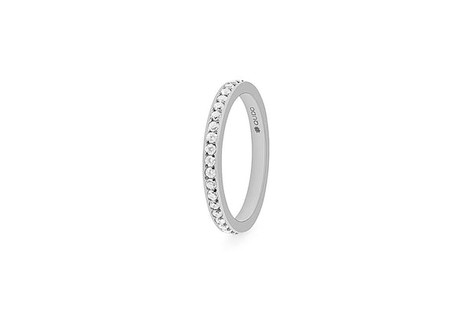 QUDO Silver Eternity Ring - US Size 8.5