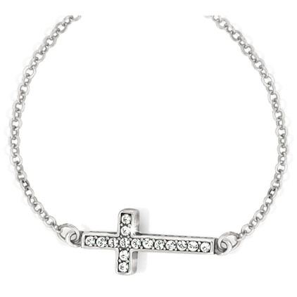 Brighton Silver Starry Night Cross Necklace