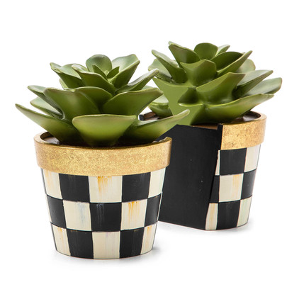 MacKenzie Childs Succulent Bookends