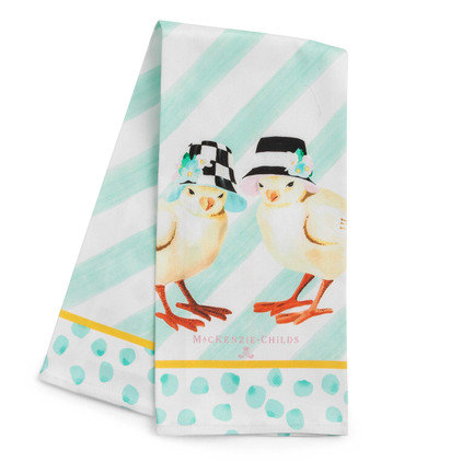 MacKenzie Childs Spring Chicks Dish Towel