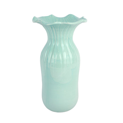 Vietri Ondulata Aqua Large Vase