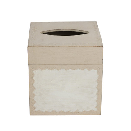 Vietri Florentine Wooden Accessories Taupe Tissue Box