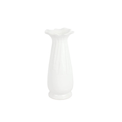 Vietri Ondulata White Tall Vase