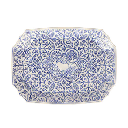 Vietri Uccello Blu Rectangular Platter