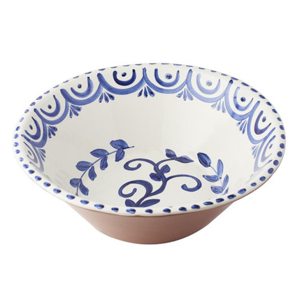 Abigails Bowl Large Blue & White with Terracotta