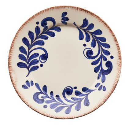 Abigails Casa Nuno Dinner Plate Blue & White Scroll Design Set of 2