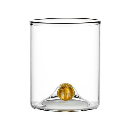 Abigails Golden Globe Glass Wine Clear with Gold Ball (Set of 4)