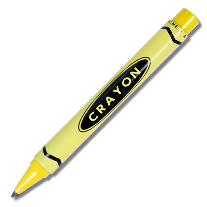 ACME Crayon Yellow Retractable Rollerball Pen