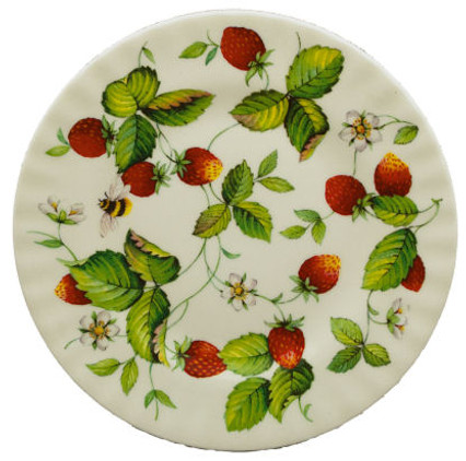 Roy Kirkham Alpine Strawberry Bone China Dessert Plate