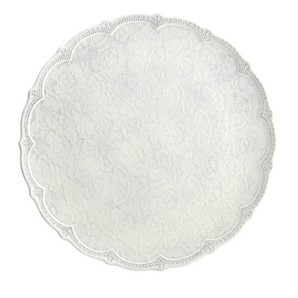 Arte Italica Merletto Antique Lace Scalloped Charger