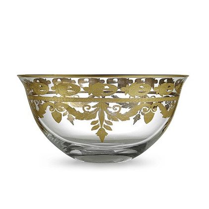 Arte Italica Vetro Gold Serving Bowl