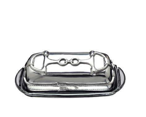 Arthur Court Equestrian Covered Butter Dish