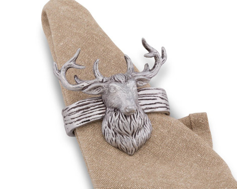 Arthur Court Napkin Rings - Elk Head